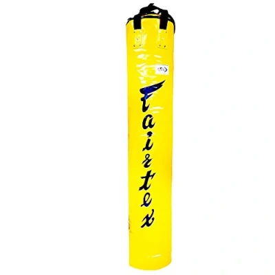 Image de Fairtex Sac de frappe jaune lourd HB6 1,8 m pour Muay Thai kickboxing MMA K1 (jaune)