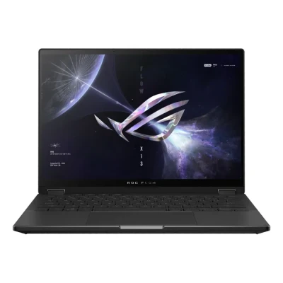 Image de ASUS ROG Flow X13 GV302XU AMD Ryzen™ 9 7940HS Hybride (2 en 1) 34 cm (13.4 ) Écran tactile WQXGA 16 Go LPDDR5 SDRAM 1 To SSD NVIDIA GeForce RTX 4050 Wi Fi 6E (802.11ax) Windows 11 Pro Noir Neuf