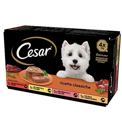 Image de Cesar Recettes Classiques Nourriture pour Chien, Sélection Assortie, 150 G, 24 Pots 3600 g