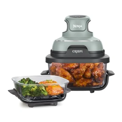 Image de Friteuse sans huile portable NINJA CRISPI Récipients 14L et 38L 4 programmes prédéfinis 1700W Sauge