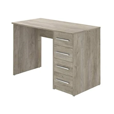 Image de Amazon Basics Bureau d&#039;ordinateur 4 tiroirs Idro Modern, 56 x 110 73, Rectangulaire, Chêne (Anciennement marque Movian)