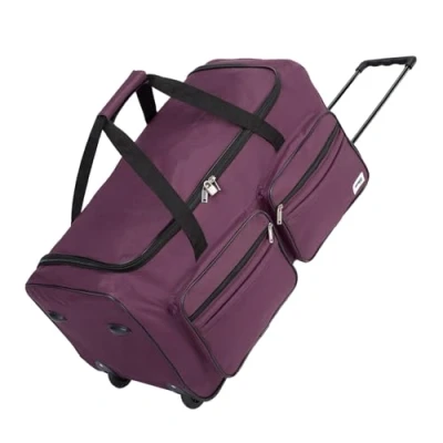 Image de Monzana Sac de Voyage XXL Violet à roulettes Trolley 160L Sport poignée télescopique 3 Roues verrouillable Transport