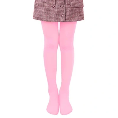 Image de L&amp;K II collants enfants de ballet filles danse avec pied 80 DEN opaque microfibre coloré 27251 rose clair 146/152