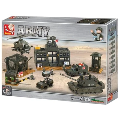 Image de Sluban Army Headquarter M38 B7100 Jeux de Construction, Multicolore