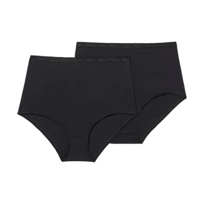 Image de Playtex Femme Maxi Coton Bio Ultra confortable X2 Culotte, Noir, 50 EU