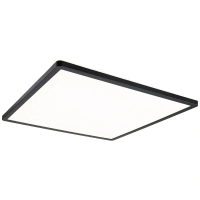 Image de Paulmann 71002 Atria Shine Panneau LED rectangulaire à 3 niveaux de intensité avec 1 x 22 W variable Blanc chaud Noir 420 mm 3000 K