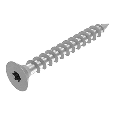 Image de SECCARO Lot de 100 vis à bois pour panneaux d&#039;aggloméré 6 x 50 mm, en acier inoxydable V2A VA A2, filetage complet, TX/six pans creux