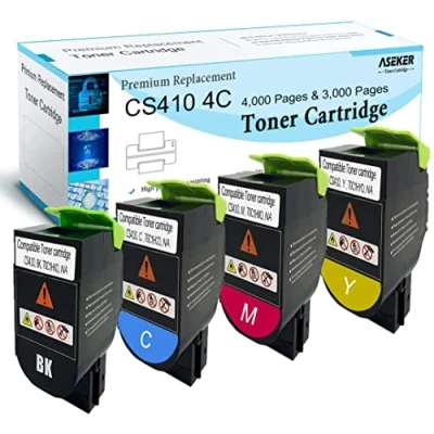 Image de ASEKER Compatible Cartouche de Toner pour Lexmark CS310dn CS310n CS310dtn CS410n CS410dn CS410dtn CS510de CS510dte Imprimante 4000 &amp; 3000 Pages 70C2HK0 70C2HC0 70C2HM0 70C2HY0 ( BK/C/Y/M