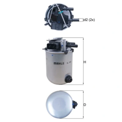 Image de MAHLE ORIGINAL KL 909 Filtre à Carburant de conduite 10 10,0 NISSAN: Qashqai / Qashqai+2 I, I Van