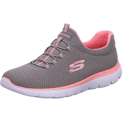 Image de Skechers Femme Summits Sneaker, Gris Mesh Rose Trim, 35.5 EU