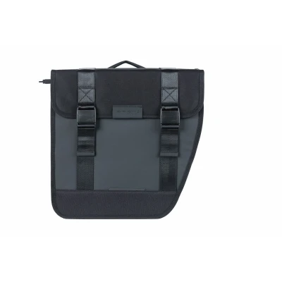 Image de Sacoche arriere velo double basil tour 28l noir waterproof (34x14x34cm) fixation porte bagage compatible systeme mik