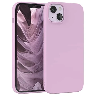 Image de EAZY CASE Coque de protection en silicone pour iPhone 14 Plus, violet, souple, résistante aux chocs, avec l&#039;appareil photo, fine et qualité supérieure, TPU, violet