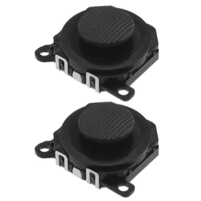 Image de 2pcs 3D Bouton Analogique Joystick Stick Remplacement Compatible avec PSP 1000 de Commande en Plastique, Noir