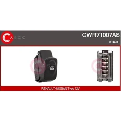 Image de CASCO CWR71007AS Interrupteur, lève vitre du côté passager, conducteur RENAULT: CLIO 2, Kangoo I, I Express