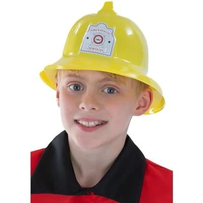Image de Smiffys Casque de pompier, jaune, avec badge