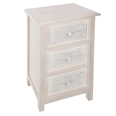 Image de Atmosphera Commode Hina Blanc 3 tiroirs