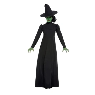 Image de Smiffys Costume de la méchante sorcière, Noir, avec robe et chapeau