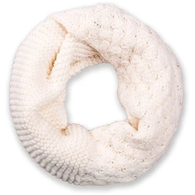 Image de styleBREAKER écharpe loop tricotée avec motif mélangé, mailles fines unies, d&#039;hiver, unisexe 01018153, couleur:Crème blanc