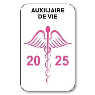Image de SIGNAL SAFETY Autocollant Sticker Vignette Caducée 2024 pour Pare Brise en Vitrophanie V8 Auxiliaire de Vie