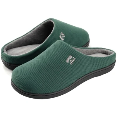 Image de RockDove Chausson en Mousse à Mémoire de Forme Deux Tons pour Homme, 46/47 EU, Vert grisâtre