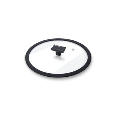Image de Moneta Aria Couvercle en Verre Trempé avec Rebord Silicone, Compatible Lave Vaisselle, 20 cm