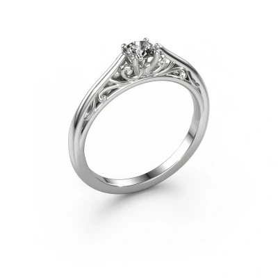 Image de Bague de fiançailles Shannon rnd fantaisie solitaire 950 platine avec diamant 0.25 crt ronde pour votre propre