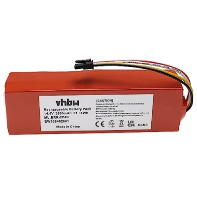 Image de vhbw Batterie Compatible avec Xiaomi Roborock S6 MaxV, S60, S65, Max, S5 S55 S552 00 Ruby S, Robot électroménager (3600mAh, 14,4V, Li ION)