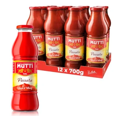 Image de Mutti passata di pomodoro confezione da 12 barattoli in vetro 700 grammi ciascuno (1000042925)