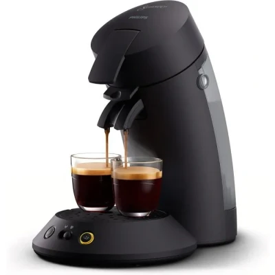 Image de Philips Domestic Appliances Machine à Café dosettes SENSEO. Sélection de l&#039;intensité du café. Technologie Boost. Produit vert. Piano noir. (CSA210/22)