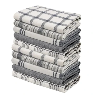 Image de LinenWeave Lot de 10 torchons cuisine 100 % coton, super absorbants, lavables en machine, pour cuisine, 45 x 70 cm, (10 serviettes)