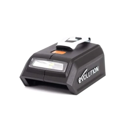 Image de Evolution Power Tools Adaptateur charge USB &amp; lampe LED sans fil pour Batteries Erbauer 18V EXT, A C, rapide câbles vendus séparément