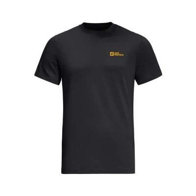 Image de Jack Wolfskin Essential T M Tshirt imprimé, Homme, Taille: Large, Black
