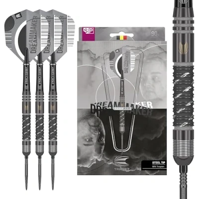 Image de Target Darts Dimitri Van Den Bergh x Echo 90% Tungsten Steel Tip 24g Jeu de fléchettes à Pointe en Acier, Swiss Point, Outil SP Inclus, Dimi édition pour Les Joueurs