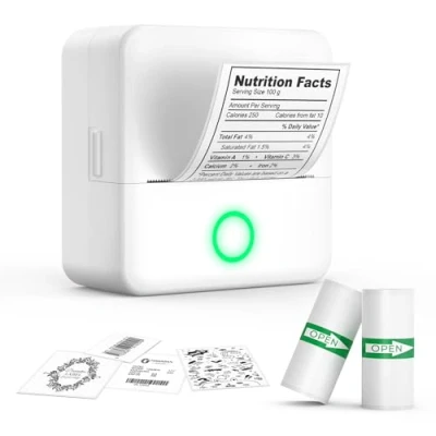Image de ETROBOT Imprimante Etiquette Autocollantes Thermique, Mini Etiqueteuse Bluetooth Portable étiqueteuses Compatible avec Android et iOS pour Bureau Maison