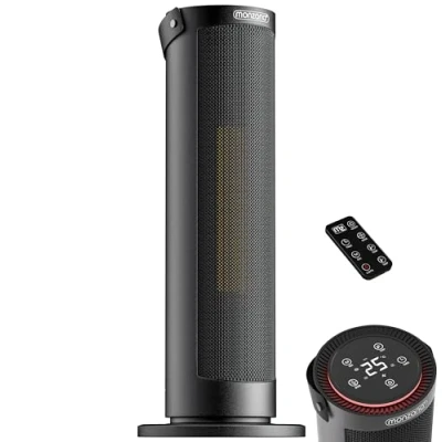 Image de Radiateur soufflant céramique 2000W Noir 4 Modes 15 35C économique Oscillation 70 minuteur télécommande Chauffage d&#039;appoint