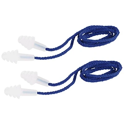 Image de Bouchons d&#039;oreilles à lamelles avec cordelette (atténuation 29 dB) x2 paires [Newgen Medicals]