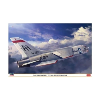 Image de Hasegawa 1/48 F 8E Crusader VF111 Sundowners Kit de modélisme, 7524, Multicolore