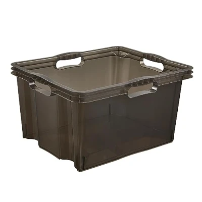 Image de keeeper Multi Box XL Boîte de rangement avec poignées intégrées, 24 l, 43 x 35 23 cm, Franz, Transparent, Crystal Grey