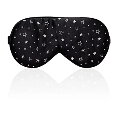 Image de Townssilk Masque de sommeil 100% soie avec sangle réglable, confortable et super doux, aide au ultime