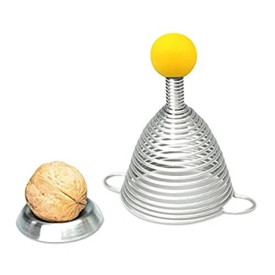 Image de Take2 Design Naomi Boule en Silicone Jaune Casse Noix, Acier Inoxydable Silicone, Jaune, argenté., Ø 65 mm, H 100 mm
