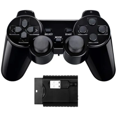 Image de sans Fil Double Shock contrôleur de Jeu Compatible avec PS1/PS2/Raspberry Pi