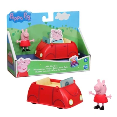 Image de Peppa Pig Peppa&#039;s Adventures Little Vehicle Jouet Voiture Rouge avec Figurine à partir de 3 Ans, F2212, coloré