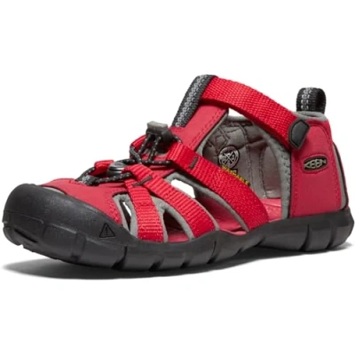 Image de Keen Seacamp II CNX Children Unisex Sandales de randonnée pour enfants, Taille: 29, Racing red/gargoyle Textile