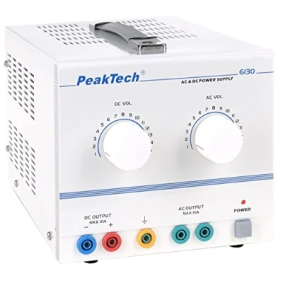 Image de PeakTech DC AC P 6130 Bloc d&#039;alimentation de laboratoire linéaire 1 15 V / 10 A