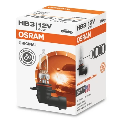 Image de OSRAM 9005 Ampoule, projecteur longue portée HB3 12V 60W 3200K Halogène MAZDA: 2 3/5 portes, TOYOTA: Verso, BMW: 5 Berline
