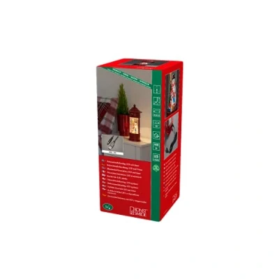 Image de Konstsmide Christmas Decorations 4268 550 Boule à Neige LED avec minuterie 5 Heures Fonctionne 3 Piles AA 1,5 V (Non incluses) Lanterne de Noël 1 diode Blanc Chaud Taille Unique