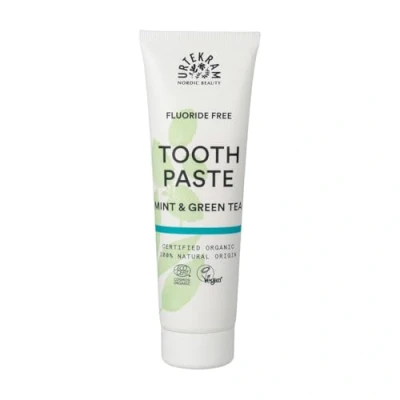 Image de Urtekram Dentifrice bio à la menthe et au thé vert sans couloir (1 x 75 ml)