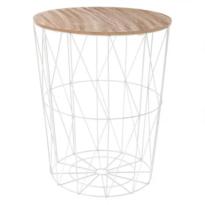 Image de Atmosphera Table d&#039;appoint Kumi Blanche D47 cm