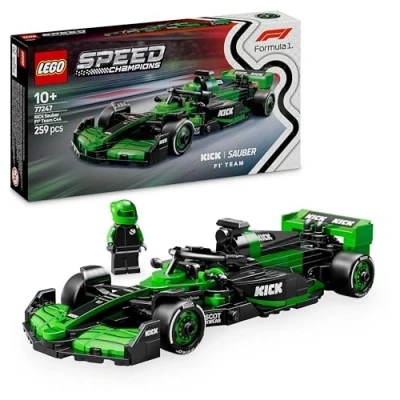Image de LEGO Speed Champions Voiture F1 Kick Sauber Team C44 Jeu de Construction avec véhicule Course Minifigurine Collector Pilote Formule 1 Maquette pour garçons et Filles dès 10 Ans 77247
