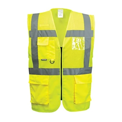 Image de Portwest Gilet exécutive maille Madrid, Couleur: Jaune, Taille: XL, C496YERXL